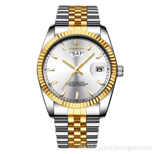 Top Luxury Brand CHENXI Men 2019 Casual Fashion Quartz Business Male Wristwatches Analog Waterproof Clock Relogio Masculino